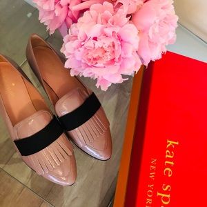 Brand new Kate Spade Rose Quartz Patent Loafers.